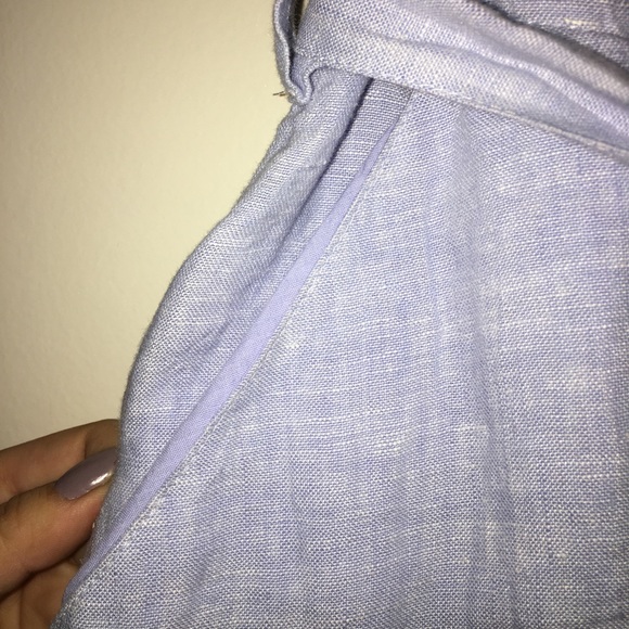 Tahari Linen Scalloped Neckline Dress - Picture 4 of 6